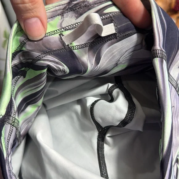 LULULEMON BASE PACE HIGH RISE RUNNING SHORT GREY GREEN SWIRL 6 - Picture 7 of 7